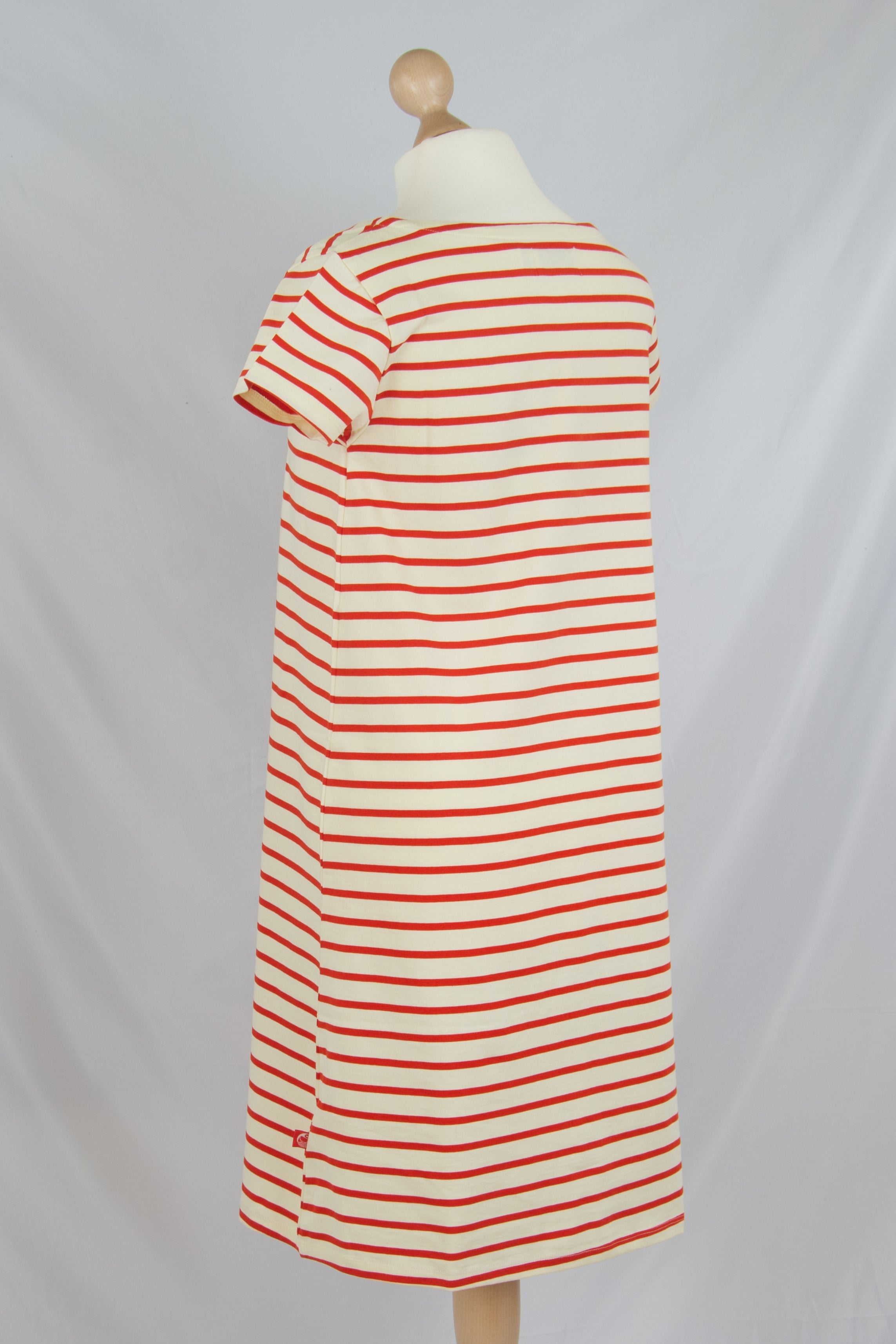 Danedomingo Dress, Chalk/Bright Red