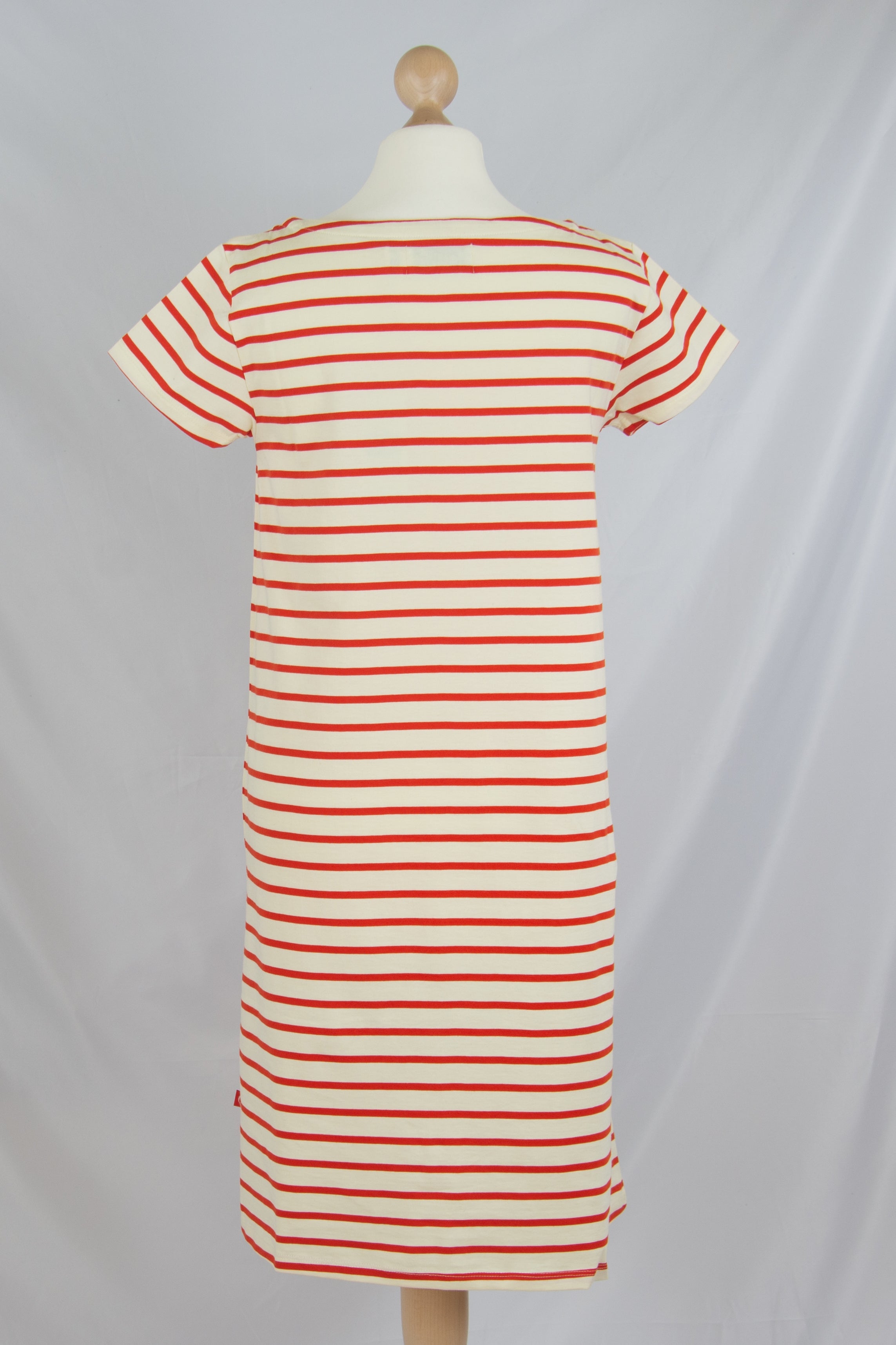 Danedomingo Dress, Chalk/Bright Red