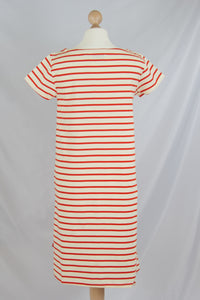Danedomingo Dress, Chalk/Bright Red