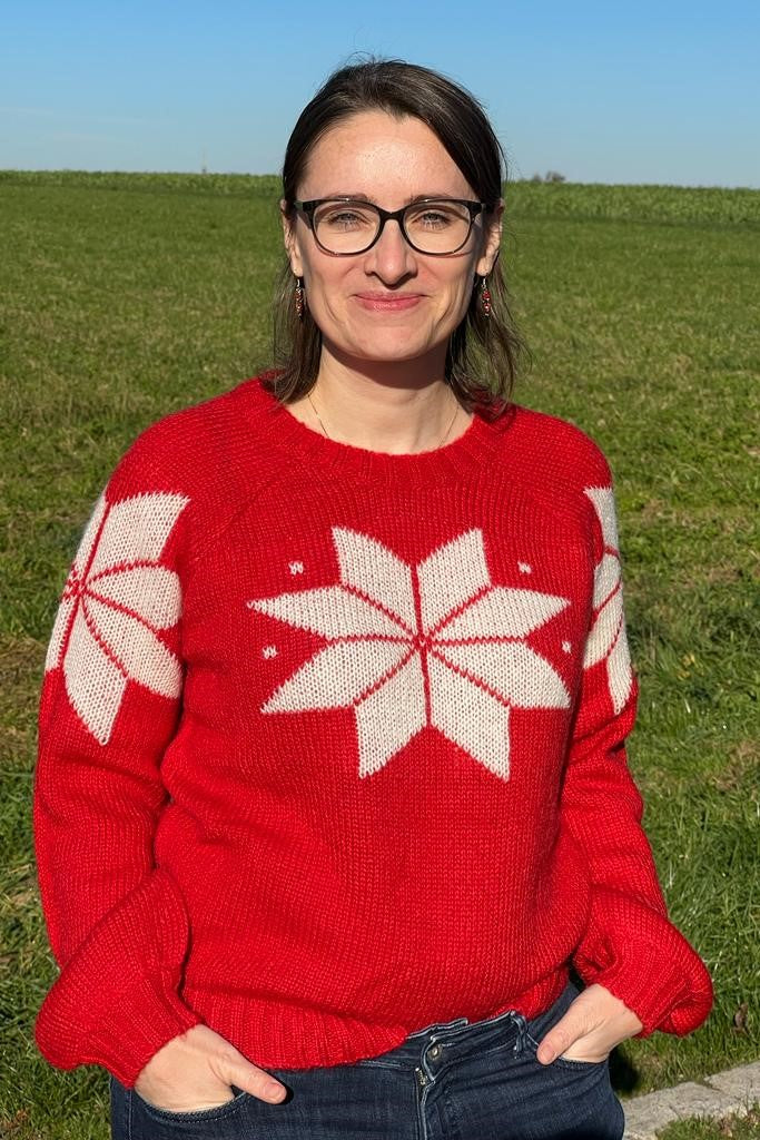 Danefantastic Flakes Sweater, Red/Chalk