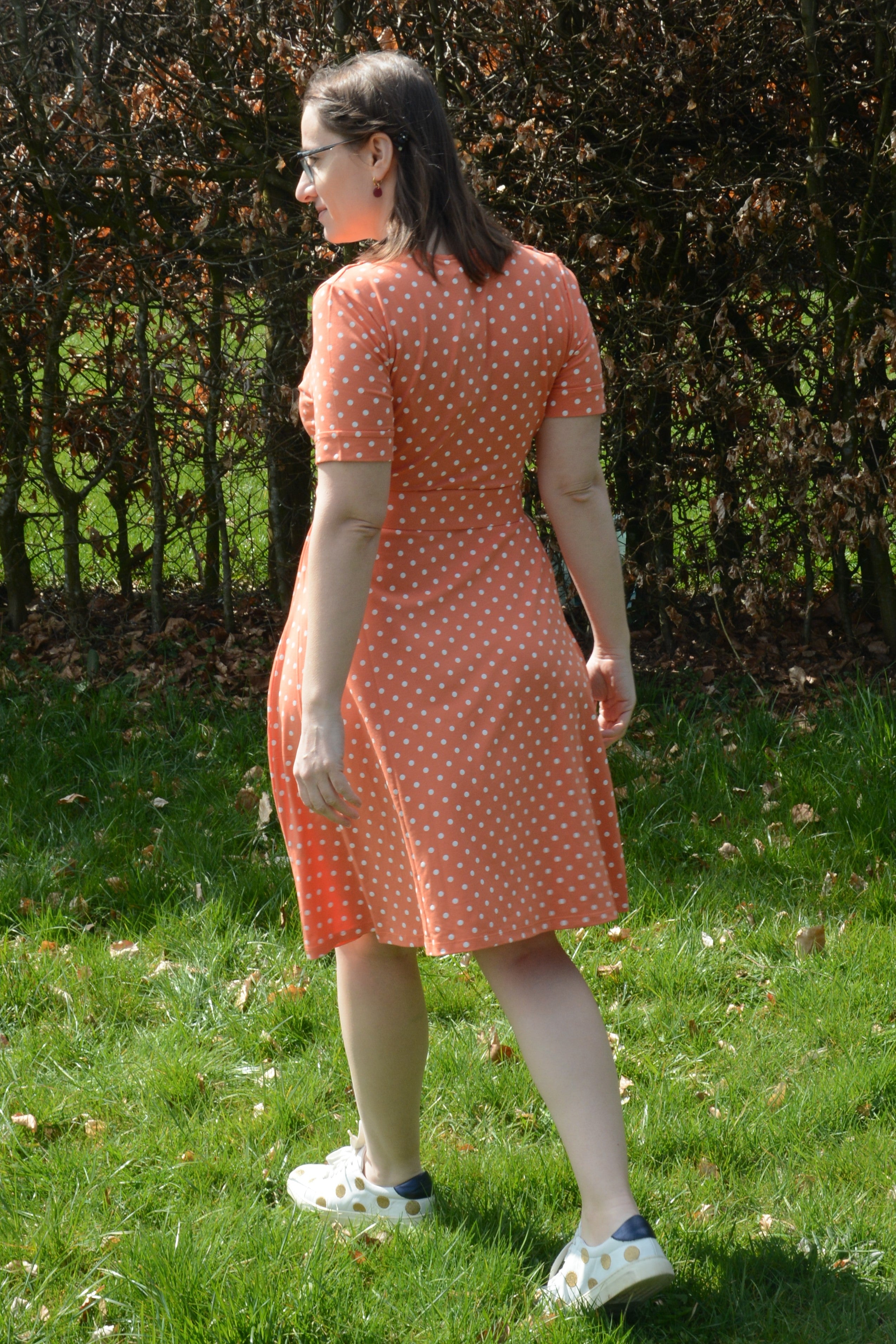 Kleid Celia Dot Short Sleeve, Orange