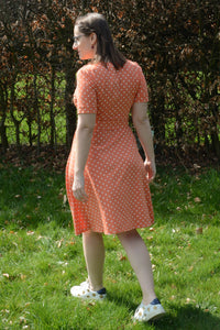 Kleid Celia Dot Short Sleeve, Orange