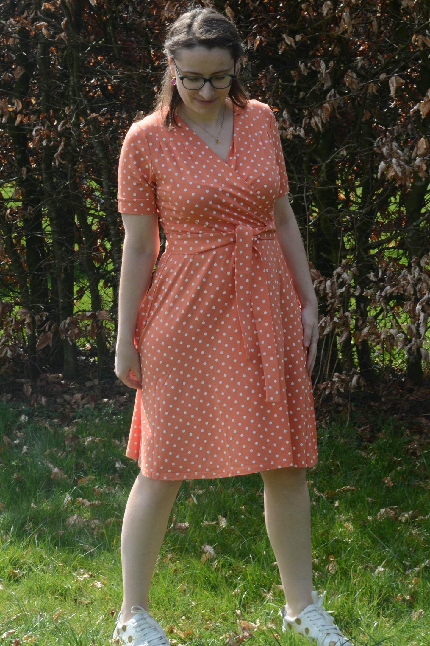 Kleid Celia Dot Short Sleeve, Orange