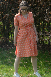 Kleid Celia Dot Short Sleeve, Orange