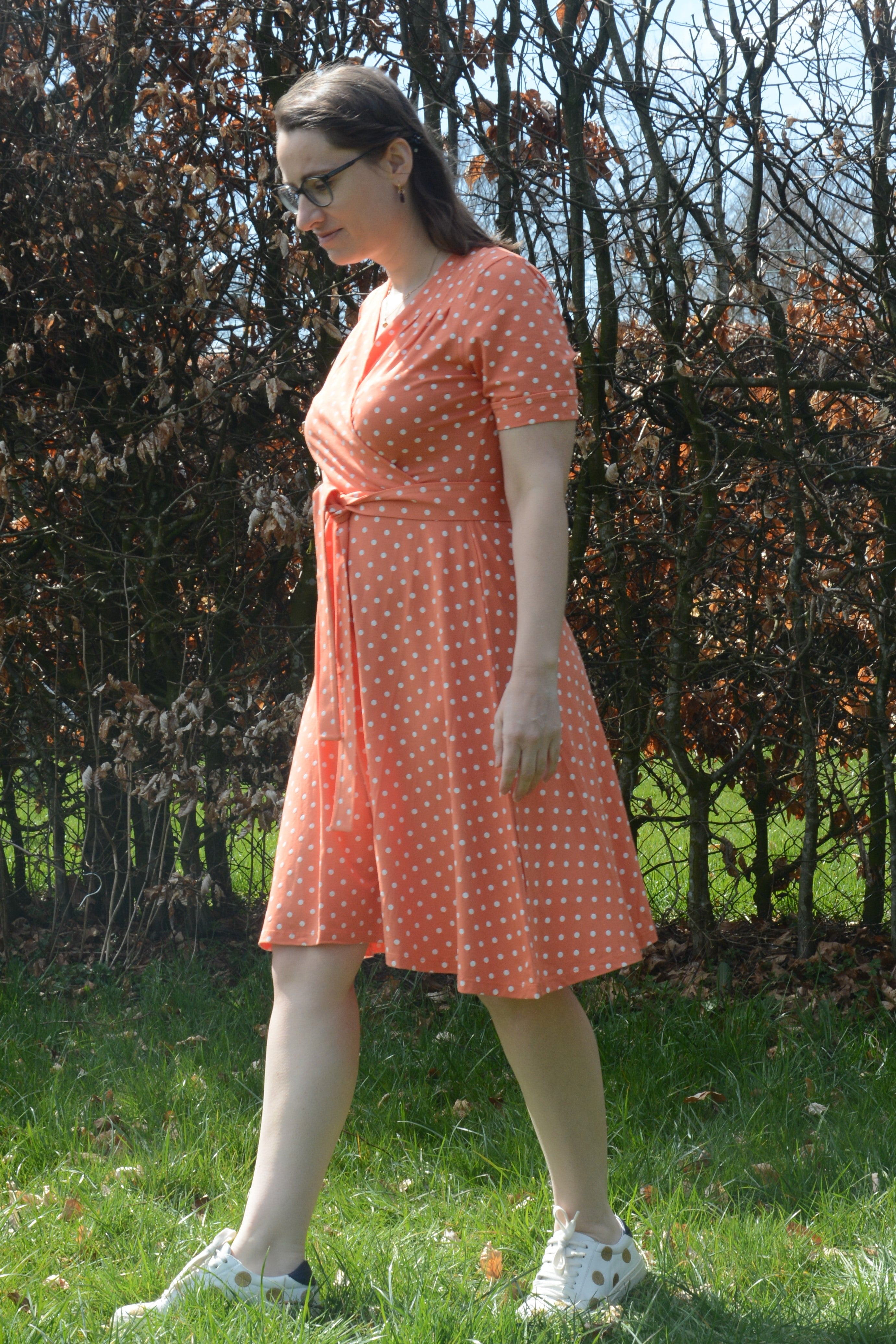 Kleid Celia Dot Short Sleeve, Orange