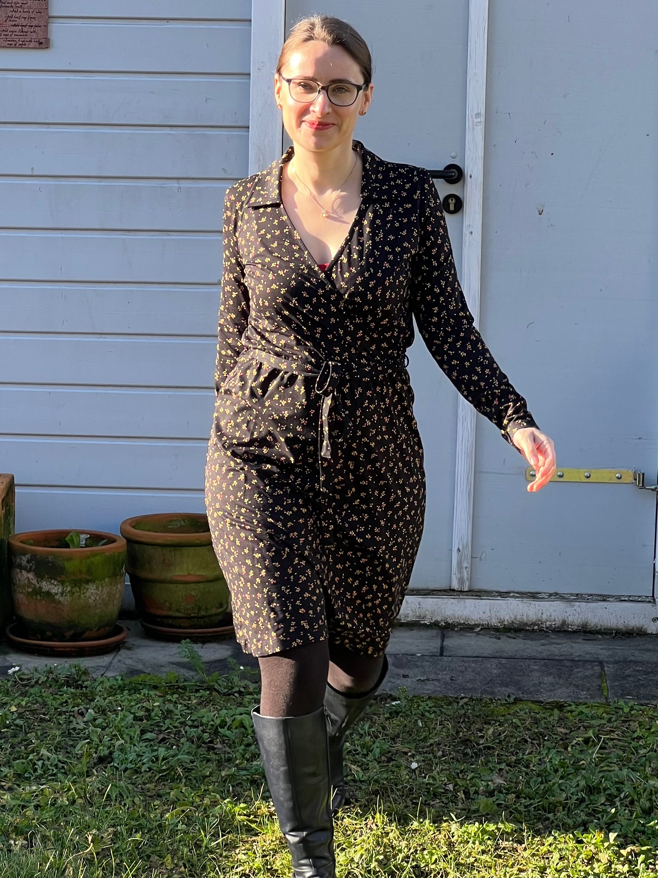 Beat City Kleid, Leaf Love Black