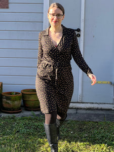 Beat City Kleid, Leaf Love Black