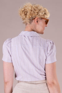 That Same Old Favorite Blouse, Lilac textured stripe