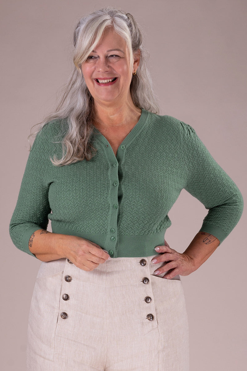 The Delightful Daytime Cardi, Sage green